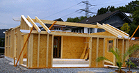 Holzrahmenhaus Tag 1